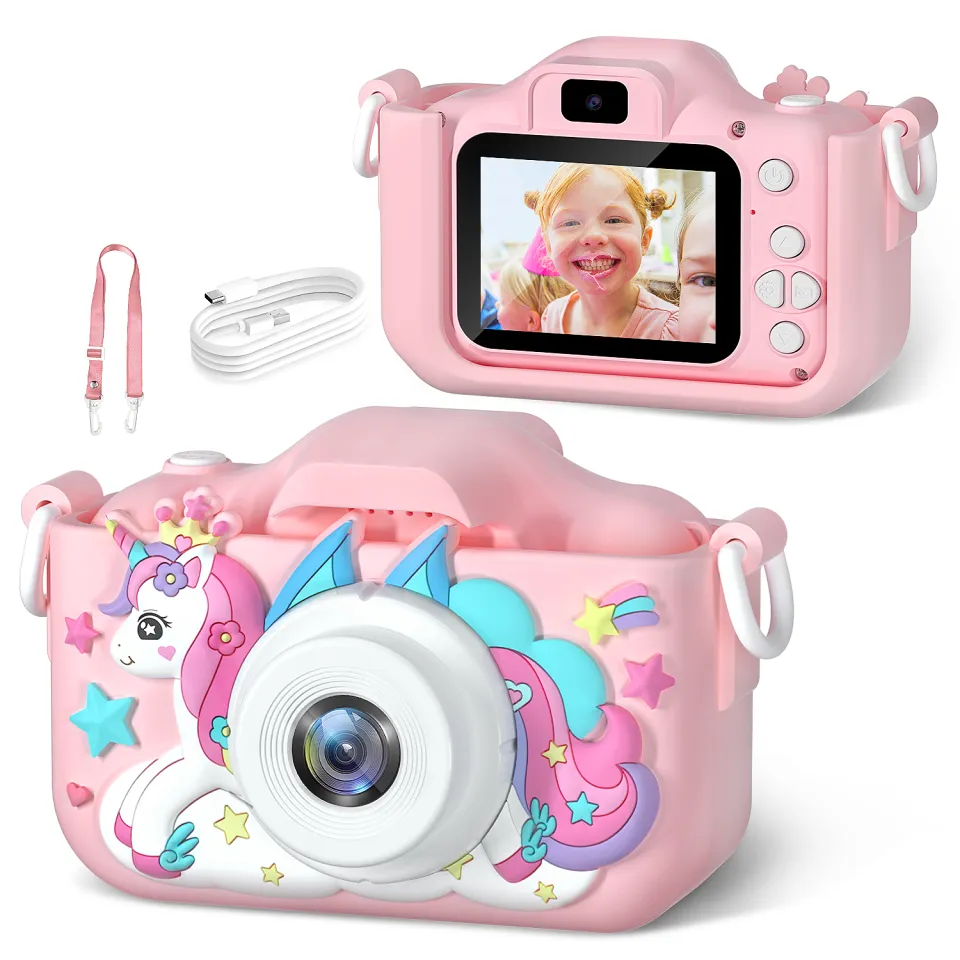 Unicorn HD Children Camera Toys Dual Front And Rear Cameras Selfie