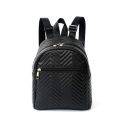 Mini Chevron Functional Women Fashion Quilted Backpack. 