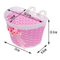 BolehDeals Bicycle Basket Pink Children Bike Basket Handlebar Basket Scooter Decoration. 