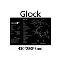 Glock 1911 P220 P226 P229 XD Beretta92-II SmithWessomMP BrowningHi-Power Cleaning Rubber Mat 17"x11" With Parts Diagram and Instructions Armorers Bench Mat Mouse Pad. 