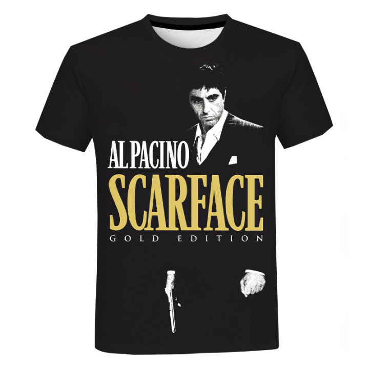 Scarface Tony Montana 3D print T-shirt hot movie Harajuku streetwear cool T shirt men women fashion casual personality tops tees