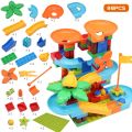 Newest Big Size Turntable Marble Race Run Building Blocks Creative Piano DIY Blocks Plastic Funnel Slide DIY Assembly Bricks. 