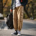 HOUZHOU Black Cargo Pants Men Streetwear Fashion Men's Cargo Trousers Kan Style Trousers for Men Jogg Harajuku Plus Size. 
