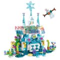Disny Princess Frozen Anna Elsa Ice and Snow Grocery Store Building Blocks with Lighting Compatible  Universal Girls Series(554+pcs). 