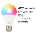 Smart Home 9W RGBCW Smart Light Bulb Smart Wifi Bulb Dimming E27/B22 LED Light Bulb Voice Control Work With Alexa Google Home. 