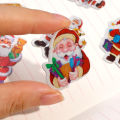 1/5/10Pcs Festival Gift 3D Bubble Sticker Cartoon Santa Claus Bell Puffy Stickers New Year Sticky Decor For Kid.