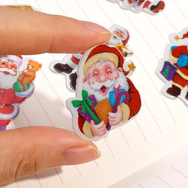 1/5/10Pcs%20Festival%20Gift%203D%20Bubble%20Sticker%20Cartoon%20Santa%20Claus%20Bell%20Puffy%20Stickers%20New%20Year%20Sticky%20Decor%20For%20Kid%20-%20Image%203