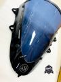 Motorcycle Windshield Windscreen Visor Compatible Twin Core KSI Rubber For YAMAHA R15 V3 Motorcycle (Black Color). 