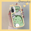 Chenyyka For Xiaomi Redmi Note 10 Pro Max Case Cartoon Cute Green Dinosaur Shockproof Clear Phone Cases Little Monster Camera Lens Protective Cover Silicone Transparent Soft Case. 