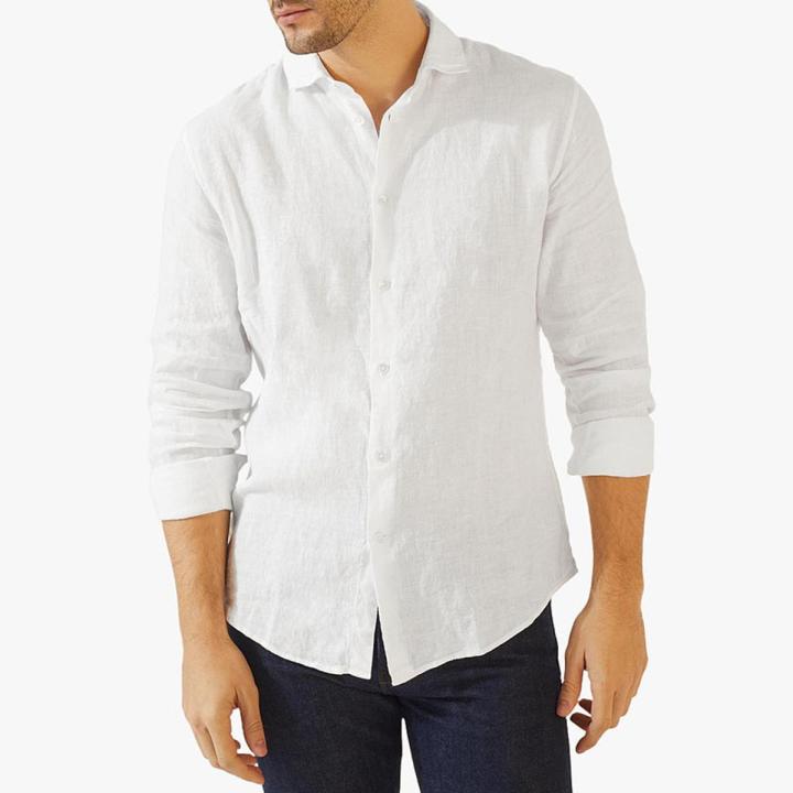 Trendsetter -New Fashion Summer Casual White Cotton Linen Shirt For Men - Denim Shirt For Men - Shirt For Men - Shirt For Men- Inventive Choice