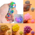 【Broad Sunlight shop】Relieve Balls Stress Balls Hand Fidget Toy Rainbow Novetly Squeeze Mesh Squishy Balls.