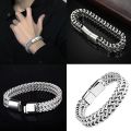 Stainless Steel Cuban Bracelet for Men Stainless Steel Chain Link Style Silver 21cm.