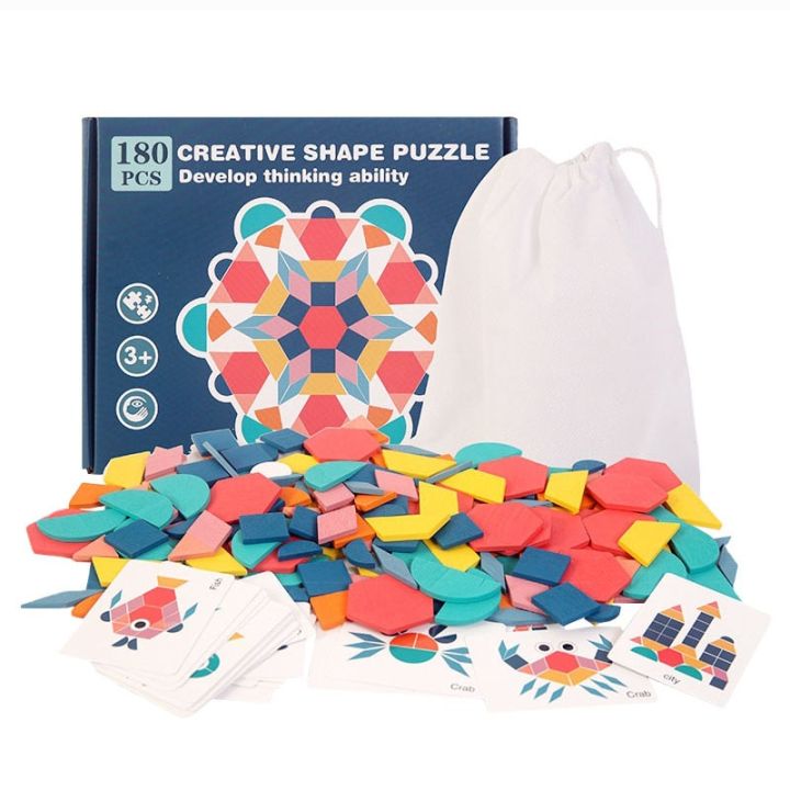 180pcs%20Wooden%203D%20Jigsaw%20Puzzle%20Tangram%20Montessori%20Educational%20Learning%20Toys%20Gifts%20Geometric%20Shape%20Puzzles%20Toy%20for%20Children%20Gifts%20-%20Image%202