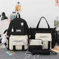 School bag female college student campus canvas bag third to fifth and sixth grade large capacity middle school students junior high school students backpack female.