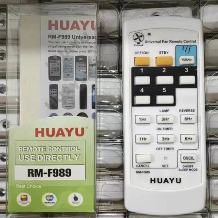 RM-F989 Universal Fan Remote Controller Fan Remote Control Fan Hub On/Off Timer Speed Controls Easily Carrying Tetuo
