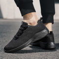 2022 summer new spot men's cross-border fly-woven mesh low-top sneakers for senior walking outdoor sneakers.