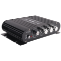 ST-838 HIFI Amplifier 2.1 Channel Car MP3 Mini Amp AUX Input High and Low Bass Adjustment Super Bass 20Wx2+40W Amplifier Easy Install Easy to Use. 