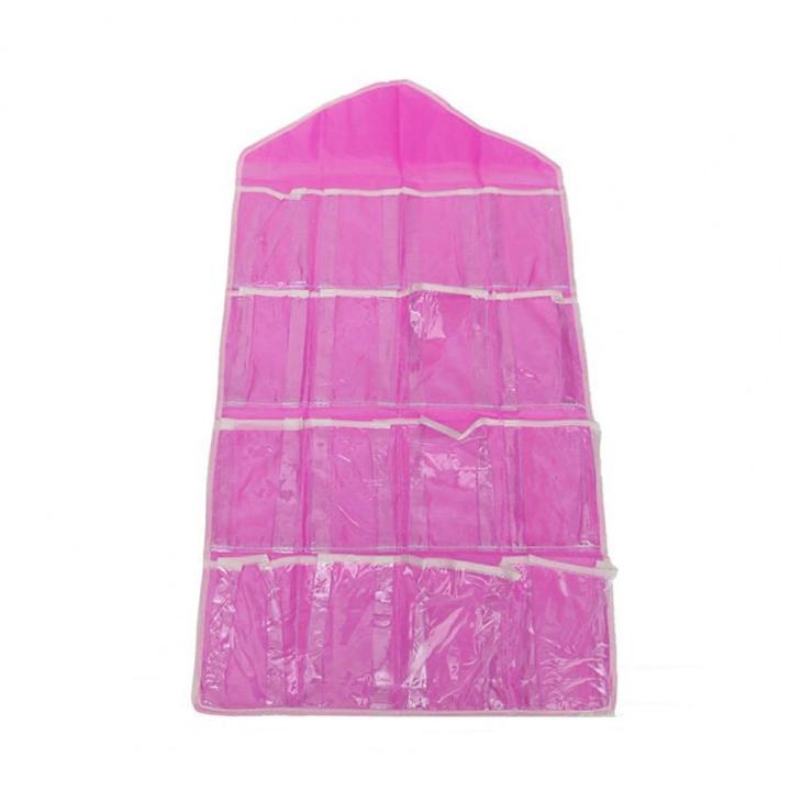 16%20Pockets%20Clear%20Hanging%20Bag%20Socks%20Tie%20Bra%20Underwear%20Rack%20Hanger%20Storage%20Organizer%20Foldable%20Wardrobe%20Wall%20Door%20Back%20Hanging%20Bags%20-%20Image%202