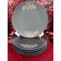 6 Pcs Exclusive Dinner Half-Plate Set - Enhance Your Dining Decor With Ceramic Half Plates - Set Of 6 Pieces. 