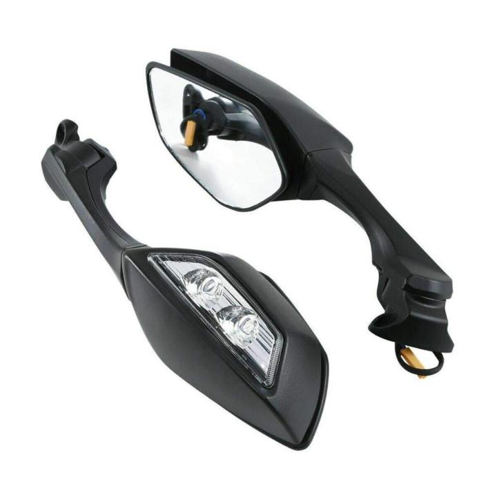 body kit looking glass with Led light for Motorcycle. Black