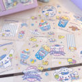 60Sheet/Box Sanrio Sticker Kawaii Hello Kitty Kuromi Cinnamoroll Melody Hand Account Material Decoration DIY Stickers Kids Toys Amour zii. 