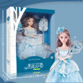 80cm Barbie Doll Girl Princess Dress Up Wink Eyes With Light Music Joint Doll Toy. 