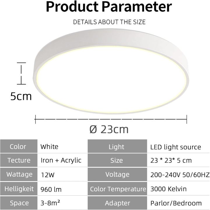 LED%20Ceiling%20Light%20Round%20Ultra%20Slim%2024%20W%20Diameter%2030%20x%204%20cm%20Warm%20White%203000%20K%20Lamp%20for%20Living%20Room%20Bedroom%20Office%20Kitchen%20Office%20(White)%20-%20Image%207