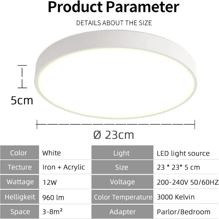 LED%20Ceiling%20Light%20Round%20Ultra%20Slim%2024%20W%20Diameter%2030%20x%204%20cm%20Warm%20White%203000%20K%20Lamp%20for%20Living%20Room%20Bedroom%20Office%20Kitchen%20Office%20(White)%20-%20Image%207