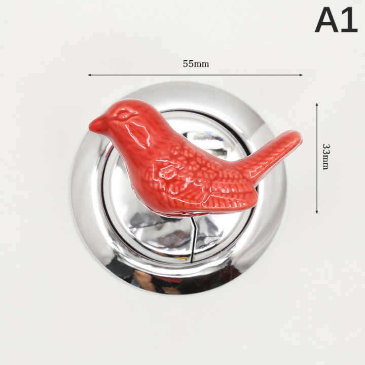 Toilet Press Button Bird Butterfly Shaped Press Tank Push Switch Flush Button