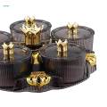 Divided Serving Tray Portable Decorative Appetizer Tray Rotatable Snack Platter for Cakes Cookies.
