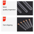 15X100mm 15X100mm test tube Airtight 20ml Transparent Transparent plastic test tube Plastic Round bottom test tube for.