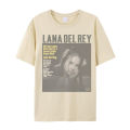 Lana Del Rey Vintage T-shirt printed Men's and Women's Cotton High quality Short Sleeves Sense of design Tops Lazy style Tees. 