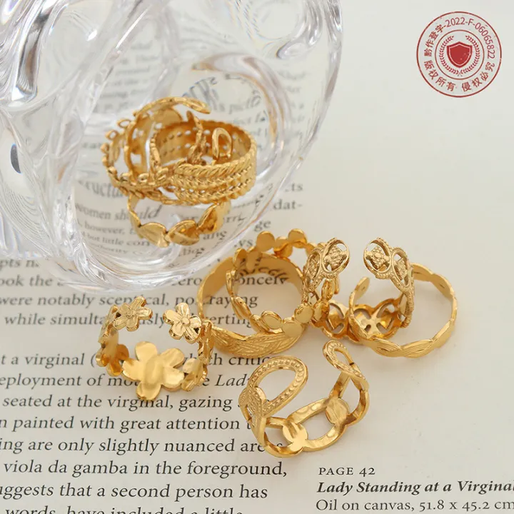 R0208%20Fashion%20Jewelry%2018k%20Gold%20Plated%20Flower%20And%20Leaf%20Open%20Ring%20Women%20Wedding%20Statement%20Stainless%20Steel%20Ring%20-%20Image%204