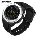Sanda Men's Watches Sport LED Digital Waterproof Pedometer Wristwatches 6117.