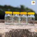 Good quality 250 ml 04 Pcs Glass Jar for Kitchen & Dining. Glassware Food container with new cap.. 