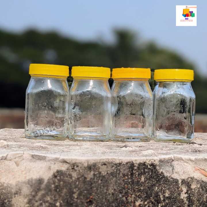 Good%20quality%20250%20ml%2004%20Pcs%20Glass%20Jar%20for%20Kitchen%20&%20Dining.%20Glassware%20Food%20container%20with%20new%20cap.%20-%20Image%203