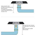 Shower Floor Drain, Large Displacement Electroplating Bathroom Floor Drain Set 304 Stainless Steel for Balconies.