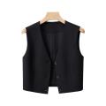 Women Vest Slim Fit Waistcoat Stylish Summer Women's Vest Shorts Set for Office Wear V Neck Waistcoat with High for Professional. 