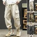 Summer Trousers Comfortable Cargo Pants Streetwear Dress-up Cool Deep Crotch Summer Trousers. 