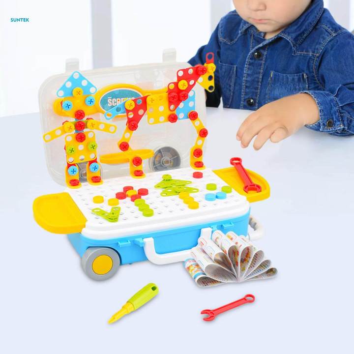 Kids Nut and Bolts Toy DIY Engineering Building Kits Coordination Creativity