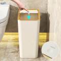 Rectangular Dustbin Small Slim Narrow Garbage Can Garbage Container Bin for Laundry Room Home 10L. 