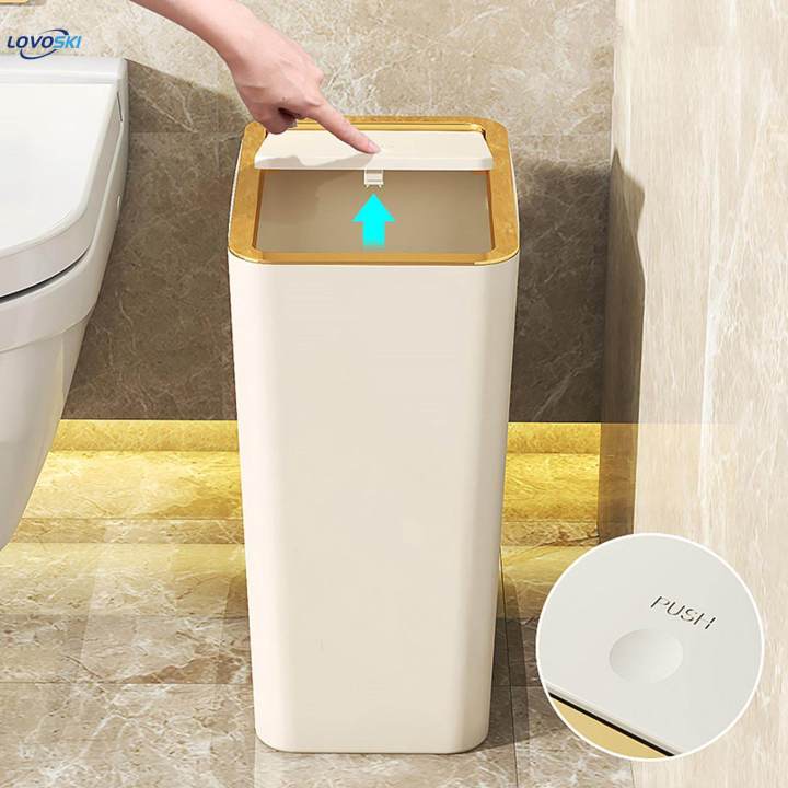 Rectangular%20Dustbin%20Small%20Slim%20Narrow%20Garbage%20Can%20Garbage%20Container%20Bin%20for%20Laundry%20Room%20Home%2012L%20-%20Image%203