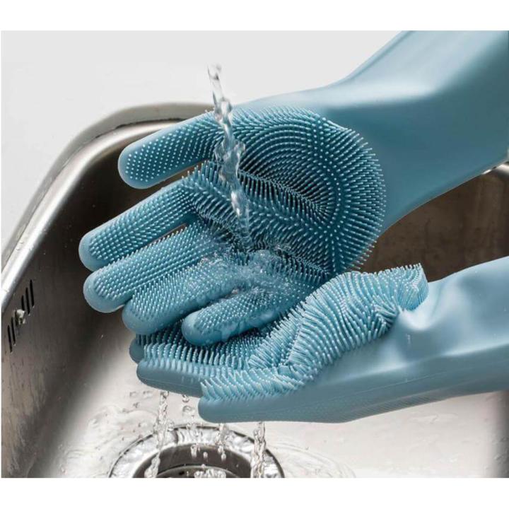 Silicone Kitchen Dish Washing Hand Gloves