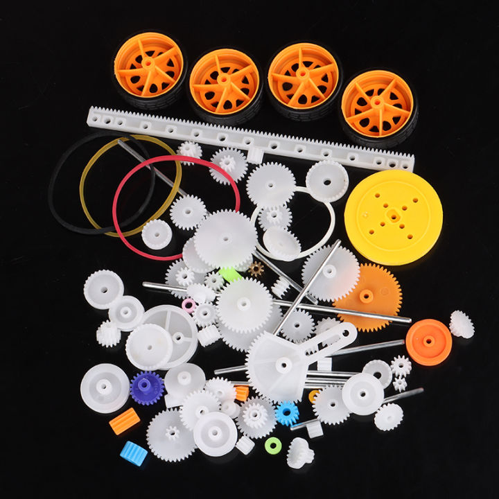 78pcs Gearbox toy robot motor plastic gear DIY model accessories ...