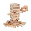 54 Pcs Mini Wooden Number Stacking Jenga Tower Building Block Kid Toys.