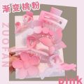 8 Piece  Fashion Solid Colors Elegant Geometric Flower Hair Claw Clips Big Matte Hair Claw Clamps for Woman Girls Thick Hair. 
