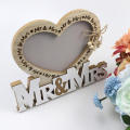 Heart Shape Wedding Decor For Reception, Ceremony And Anniversary Party Valentine'S Day Mr & Mrs Love Picture Frame For Wedding,Wooden.