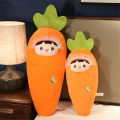 45-110cm Cartoon Plant Smile Carrot Plush toy Cute Simulation Vegetable Carrot Pillow Dolls Stuffed Soft Toys for Children Gift. 