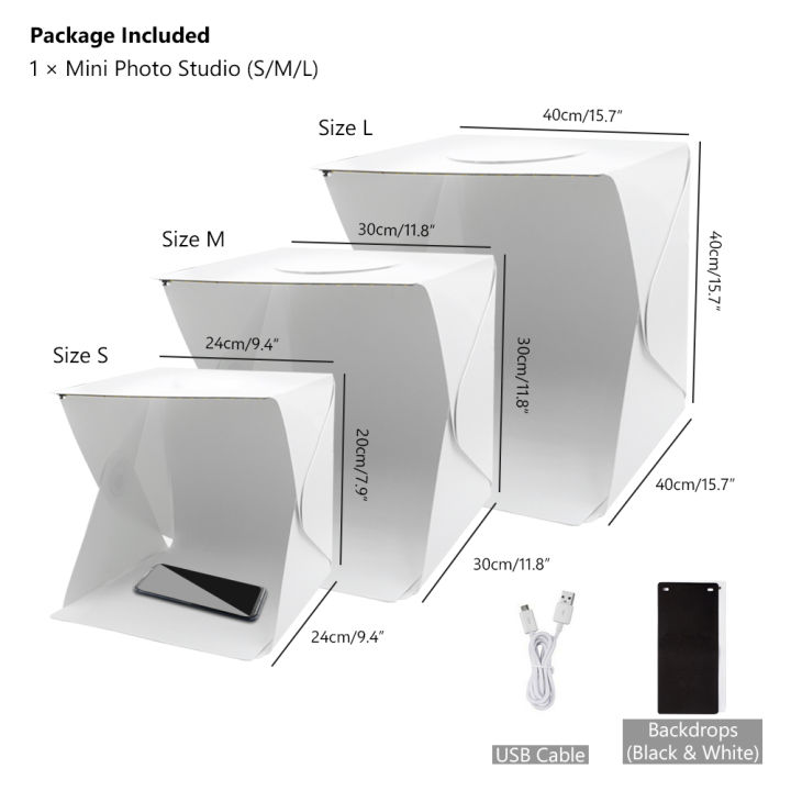 %E3%80%90YIYANGMAOYI111%E3%80%9124/30/40cm%20Mini%20Photo%20Box%20LED%20Lighting%20Photography%20Tent%20For%20Phone%20Dslr%20Camera%20Shooting%20Photo%20Accessories%20-%20Image%204