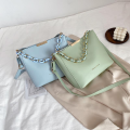 Women Fashion Shoulder Bag With Chain Handle Ladies Crossbody Bags Tote Bucket Handbag Pu Leather Portable Messenger Bags.